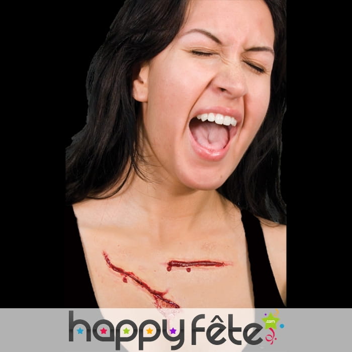 Fausse plaie ensanglantée en latex