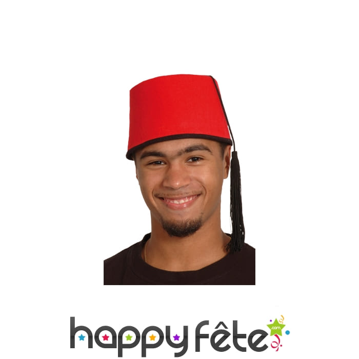 Fez rouge en feutrine
