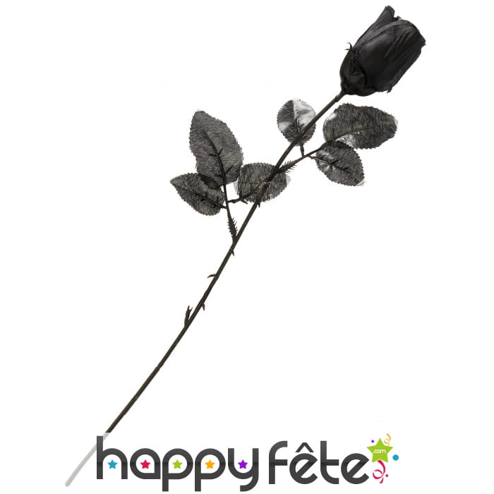 Fausse rose noire de 35cm