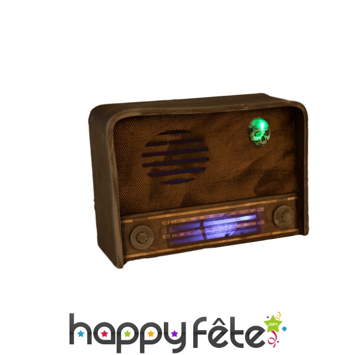 Fausse radio rétro sonore et lumineuse de 31cm