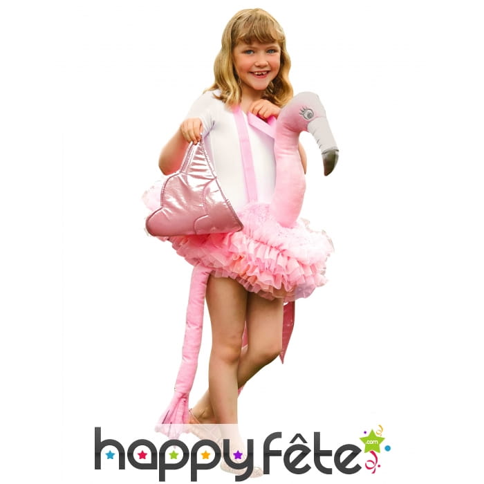 Flamant rose sur bretelles pour enfant