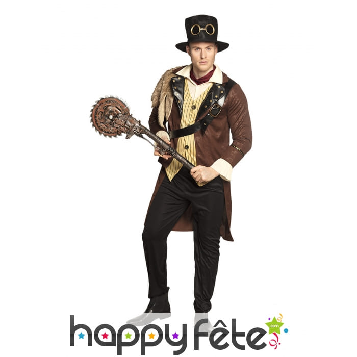 Fausse scie circulaire Steampunk avec sang de 80cm