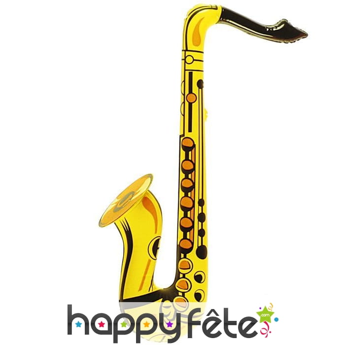 Faux saxophone gonflable