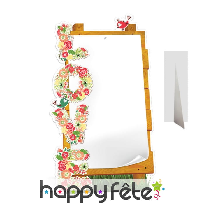 Faux tableau en carton plat inscription Love