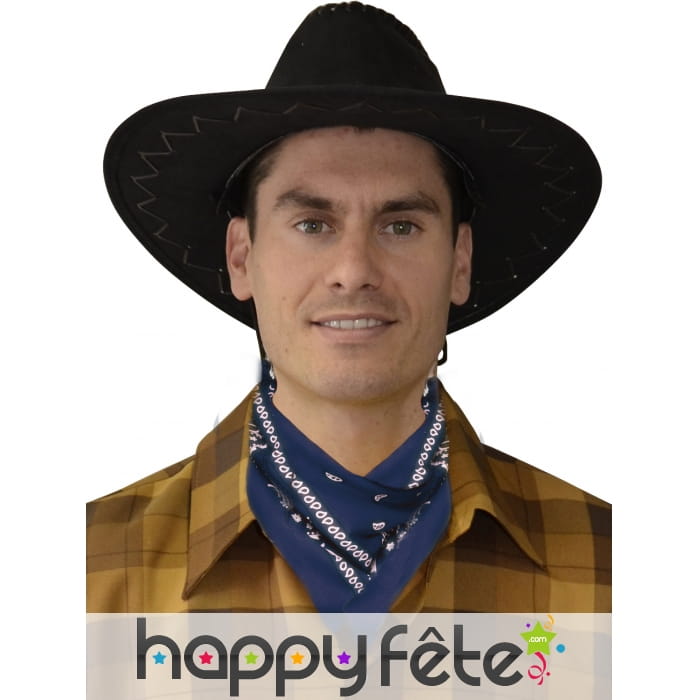 Foulard western bleu