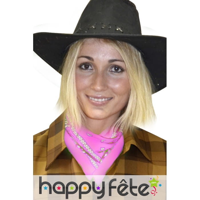 Foulard western rose