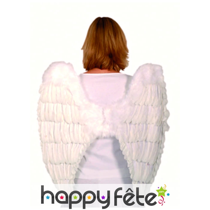 Grandes ailes d'ange en plumes blanches