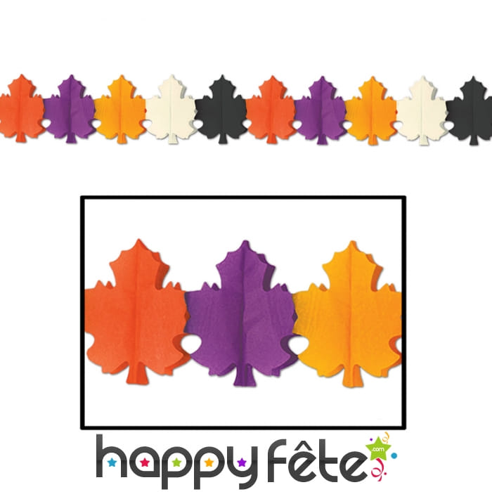 Guirlande automnale multicolore en papier de 3,6m