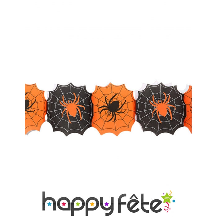 Guirlande araignées sur leur toile, 240cm