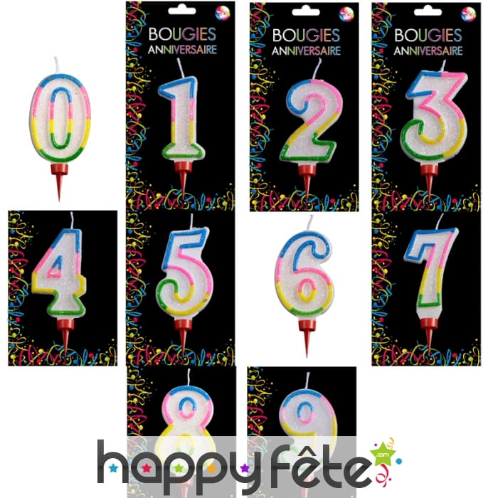 Grande bougie chiffre pour anniversaire