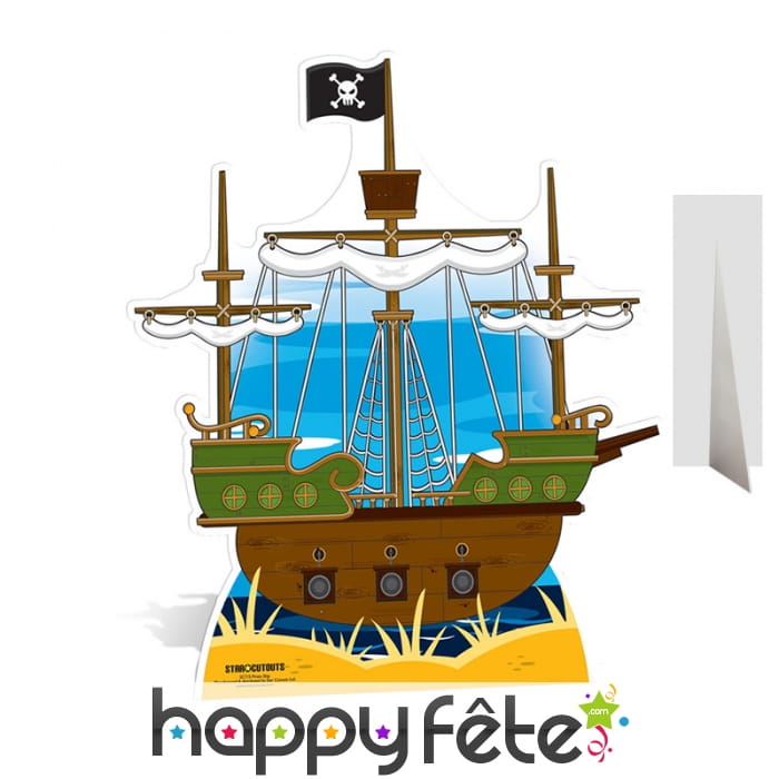 Grand bateau de pirate en carton plat