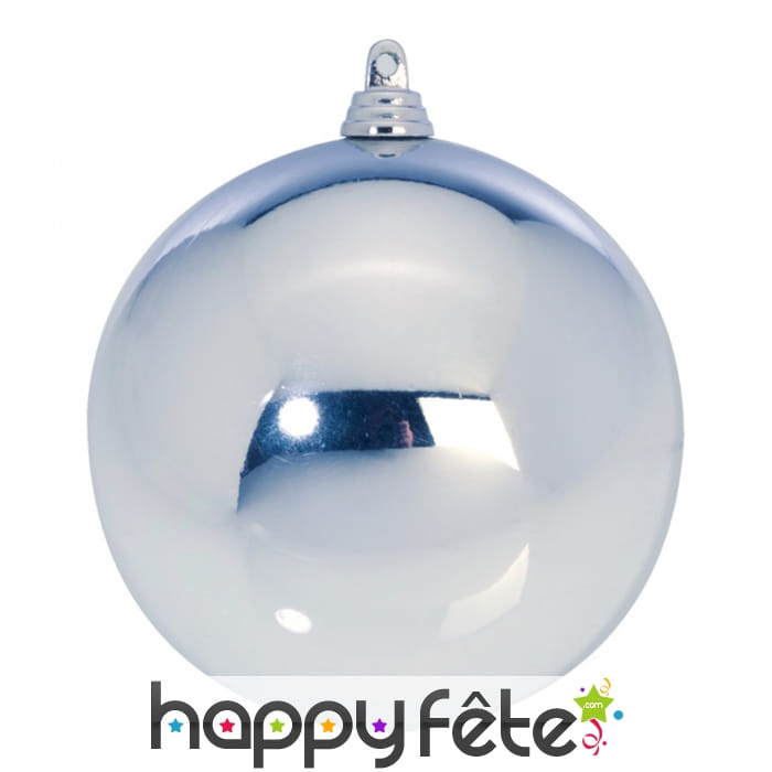 Grosse boule de noël argentée
