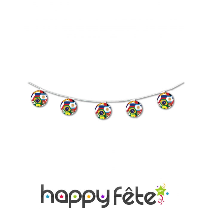 Guirlande ballons de foot pour coupe du monde