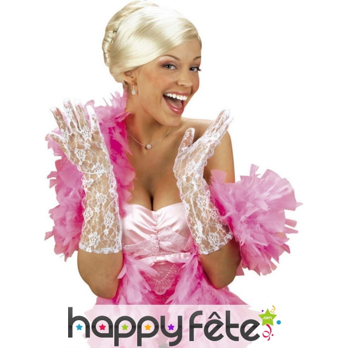 Gants blancs en dentelle