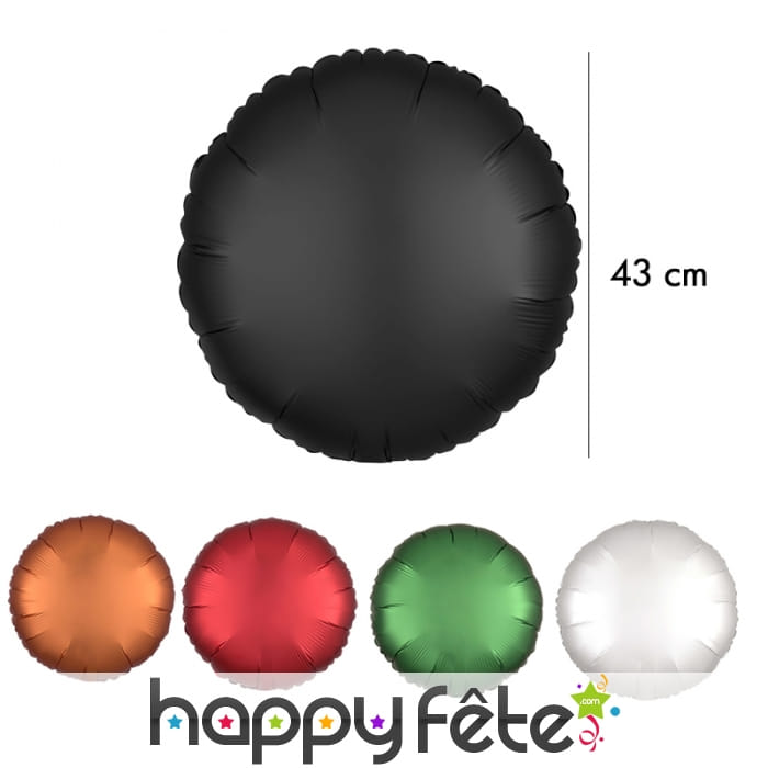 Grand ballon rond en alu couleur unie de 43 cm