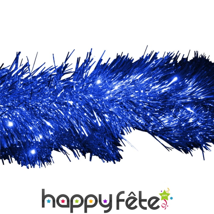 Guirlande chenille bleue de 16cm x 10m