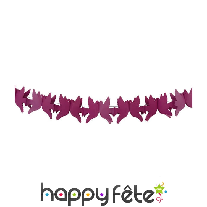 Guirlande colombes bordeaux 4 m