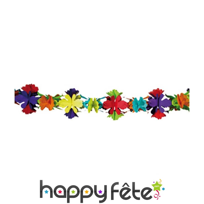Guirlande colorée de fleurs en papier
