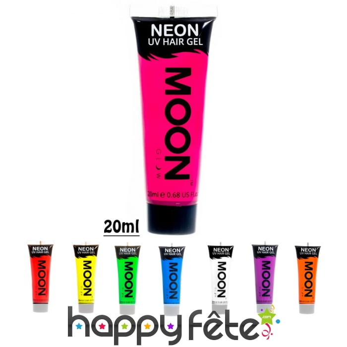 Gel cheveux fluo UV, Moonglow