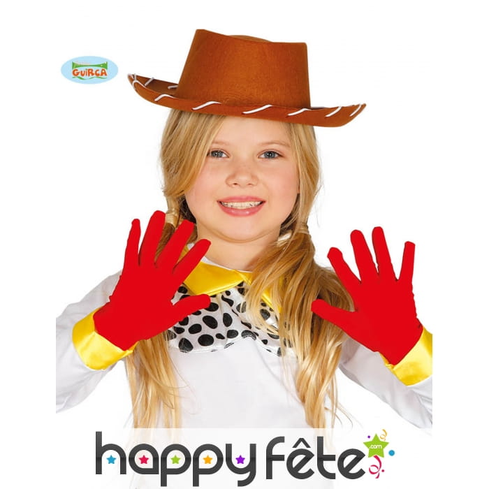 Gants courts rouge vif pour enfant