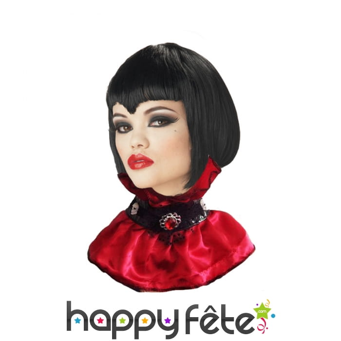 Grand col rouge gothique de vampiresse