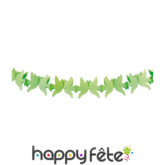 Guirlande colombes vertes 4 m