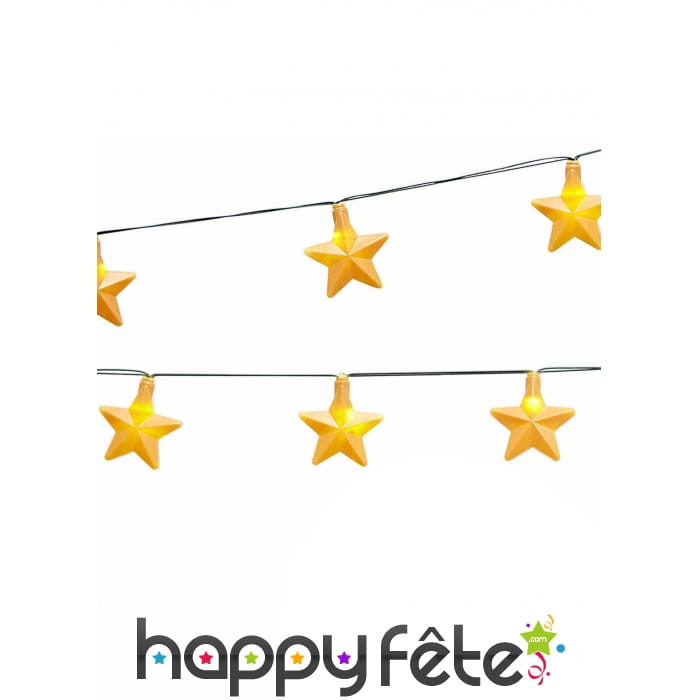 Guirlande de 10 étoiles lumineuses 2,5m