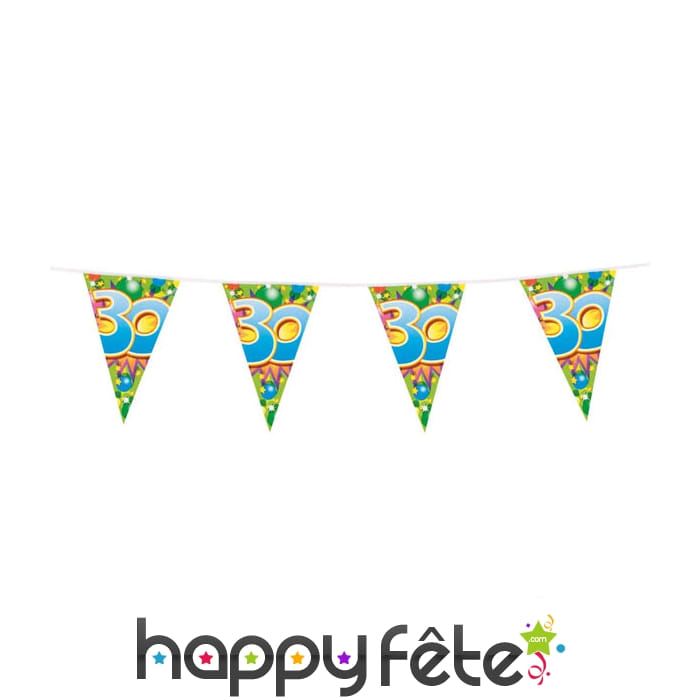 Guirlande d'Anniversaire en plastique chiffre 30