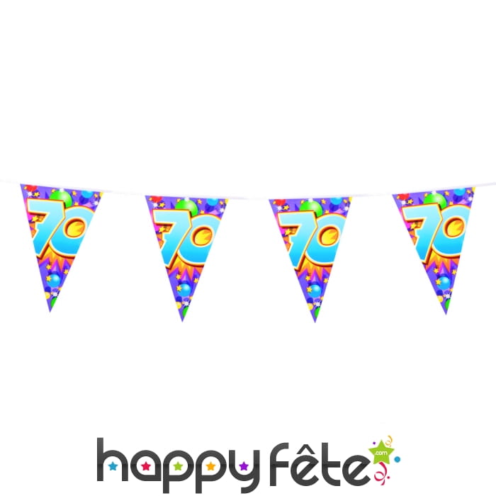 Guirlande d'Anniversaire en plastique chiffre 70