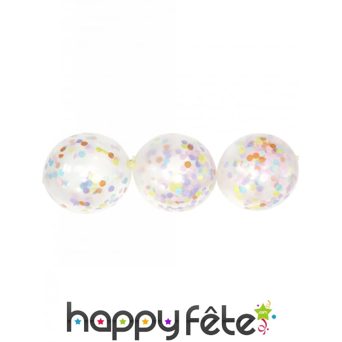 Guirlande de ballons confettis, 290cm