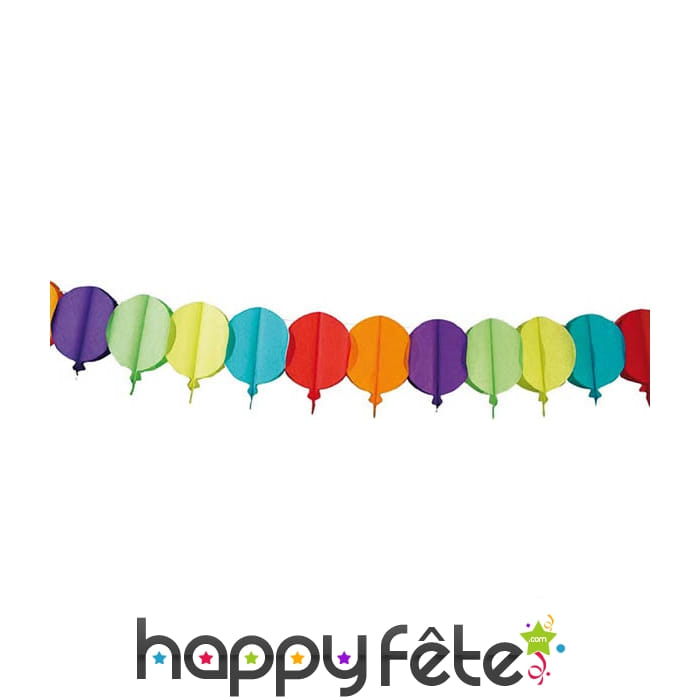 Guirlande de ballons multicolores en papier