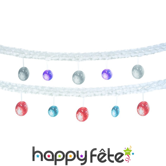 Guirlande de boules disco en papier