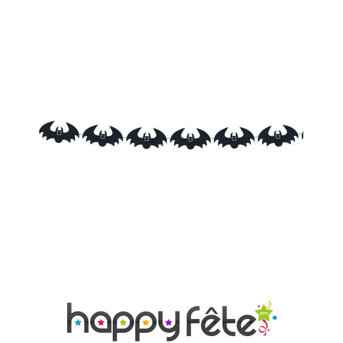 Guirlande de Chauve-souris noires en feutrine