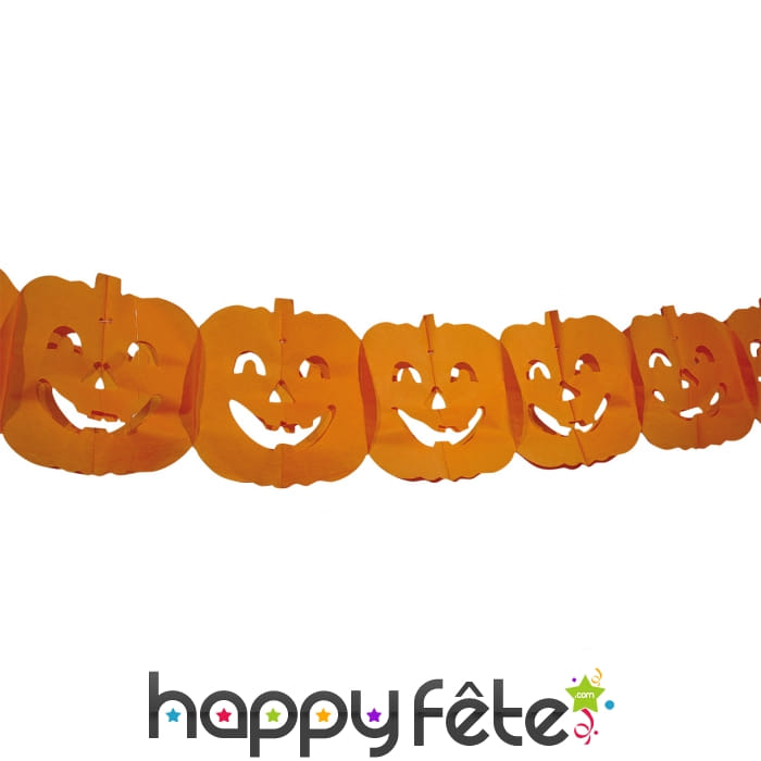 Guirlande de citrouilles orange