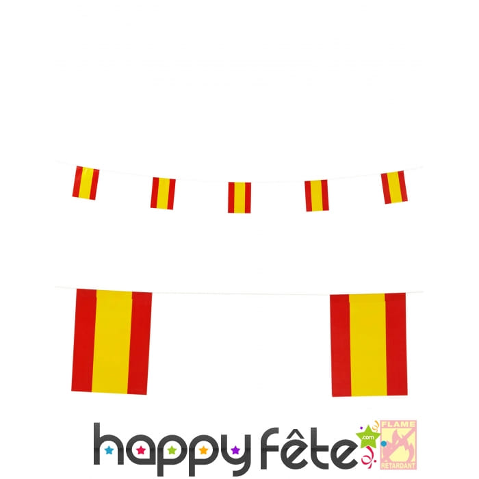 Guirlande de drapeau Espagnols, 6m