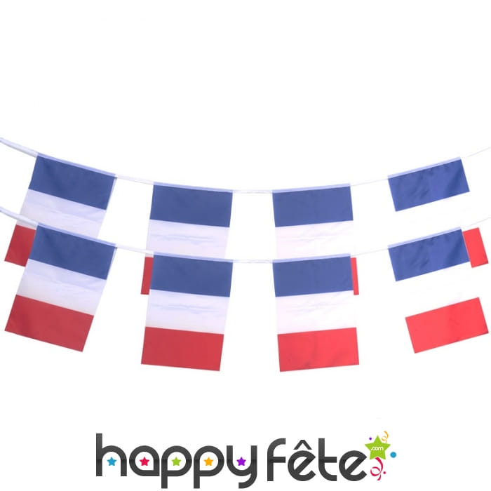 Guirlande de drapeaux francais, 4,5m