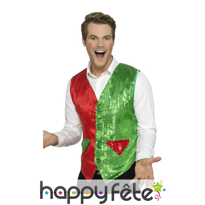 Gilet delfe recouvert de sequins