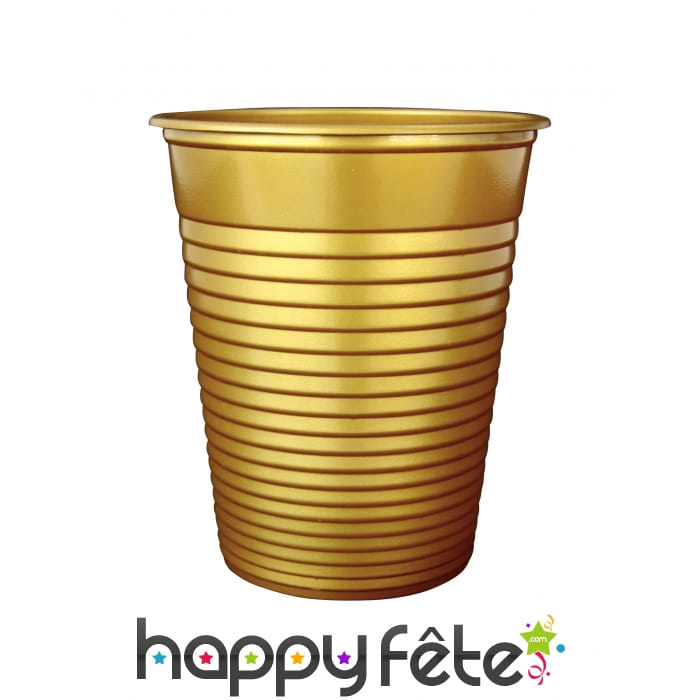Gobelets dorés en plastique de 200ml