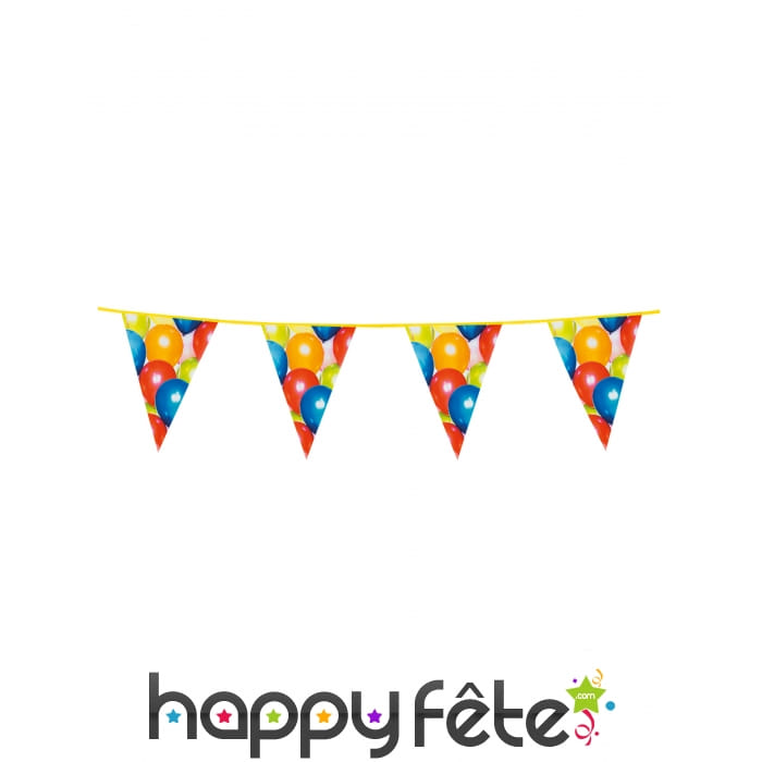Guirlande de fanions ballons colorés, 6m