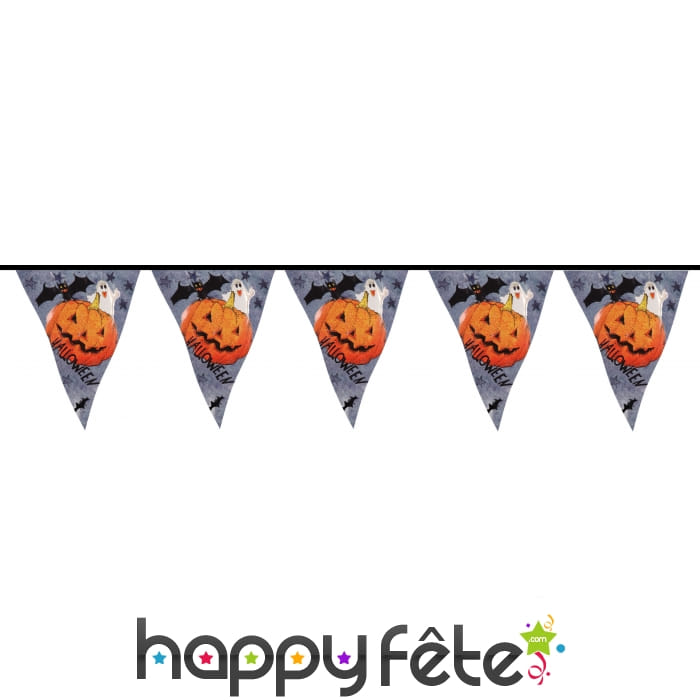 Guirlande de fanions citrouille