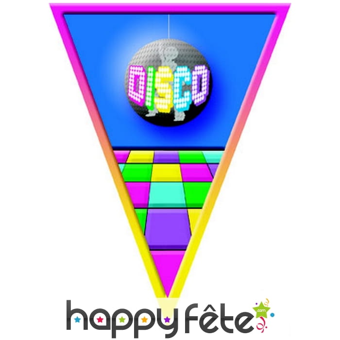 Guirlande de fanions disco, 5m