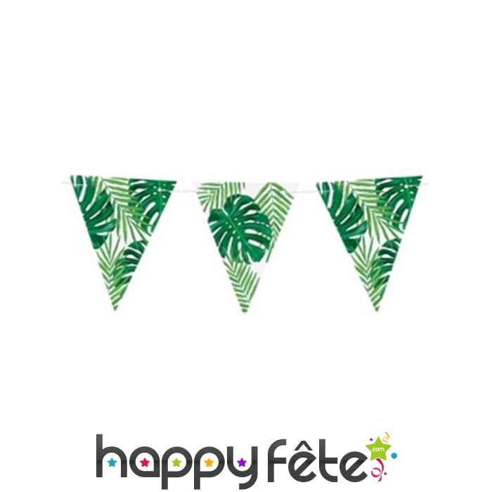 Guirlande de fanions motifs tropicaux de 130 cm