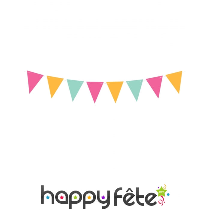 Guirlande de fanions multicolores de 130 cm