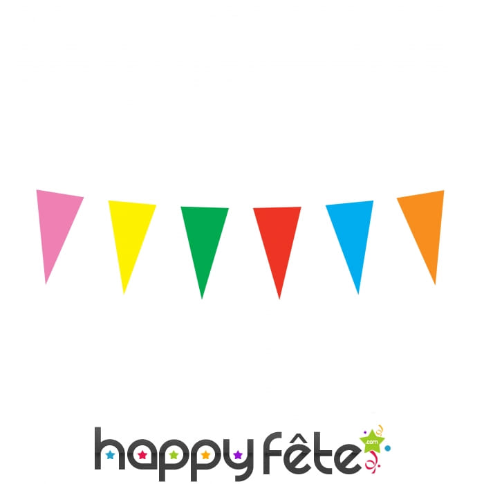 Guirlande de fanions multicolores en papier