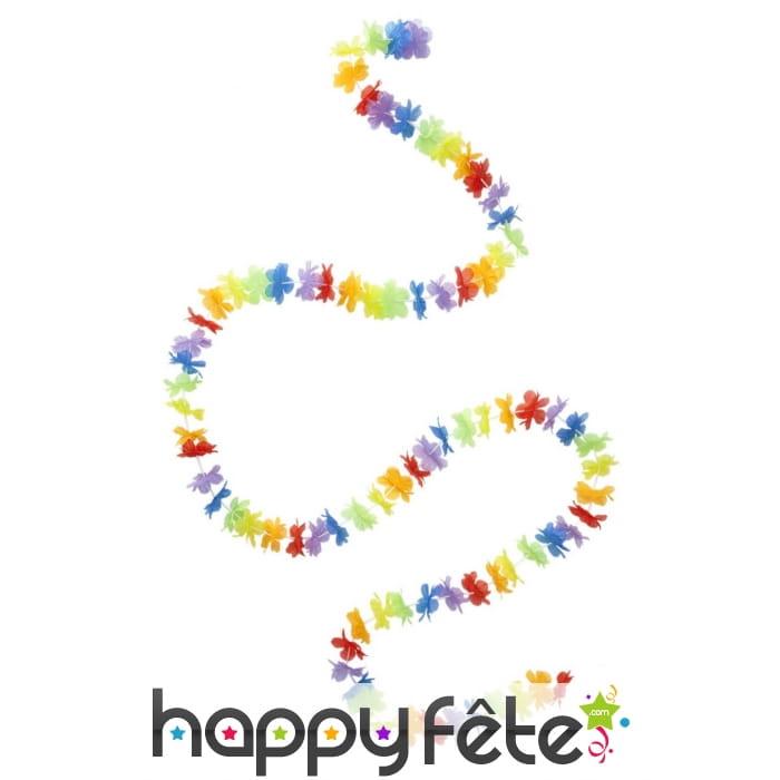 Guirlande de fleurs hawaiennes multicolore