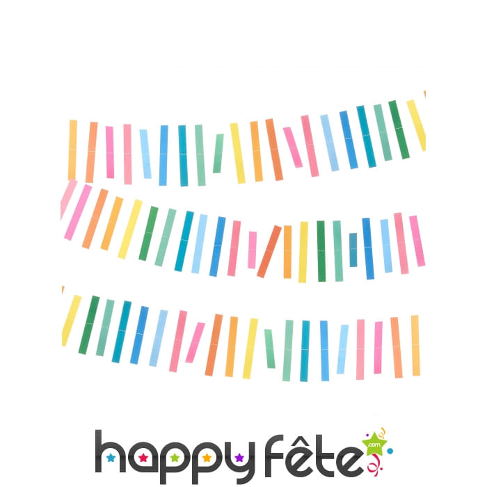 Guirlande de franges multicolores 3m