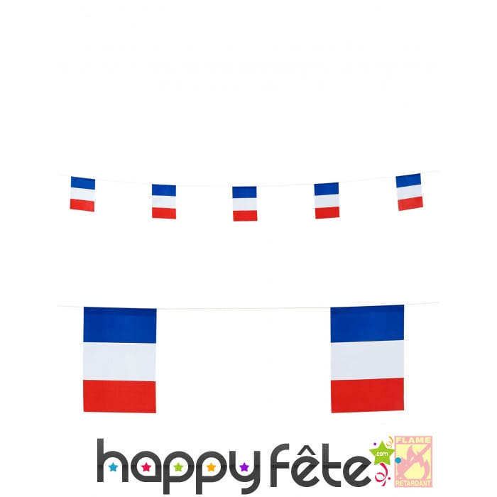 Guirlande drapeaux France de 6m