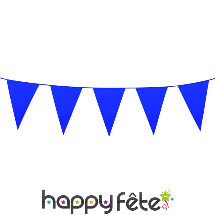 Guirlande de grands pavillons bleus