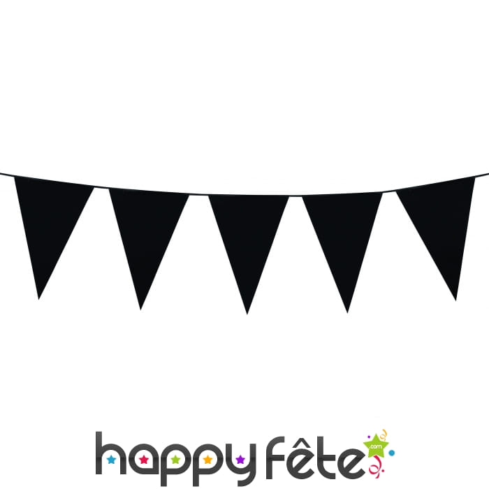 Guirlande de grands pavillons noirs