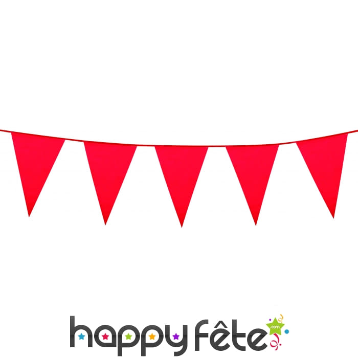 Guirlande de grands pavillons rouge